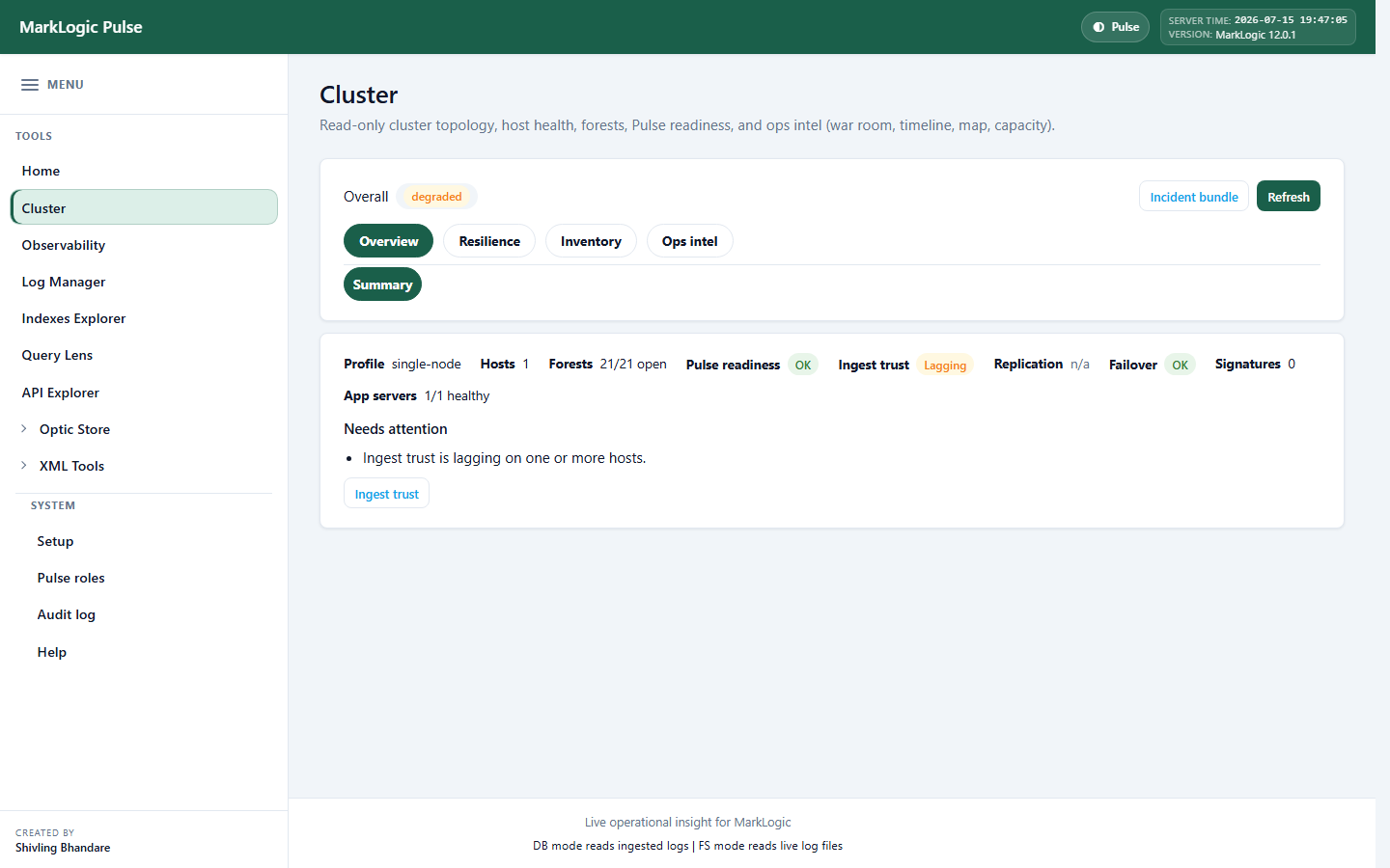 Cluster Monitor: Overview