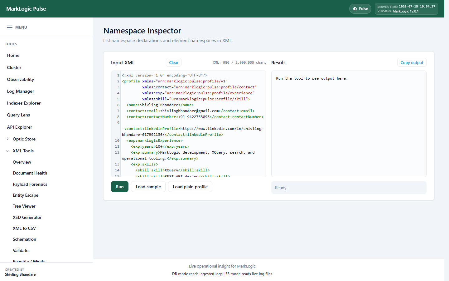 Namespace Inspector
