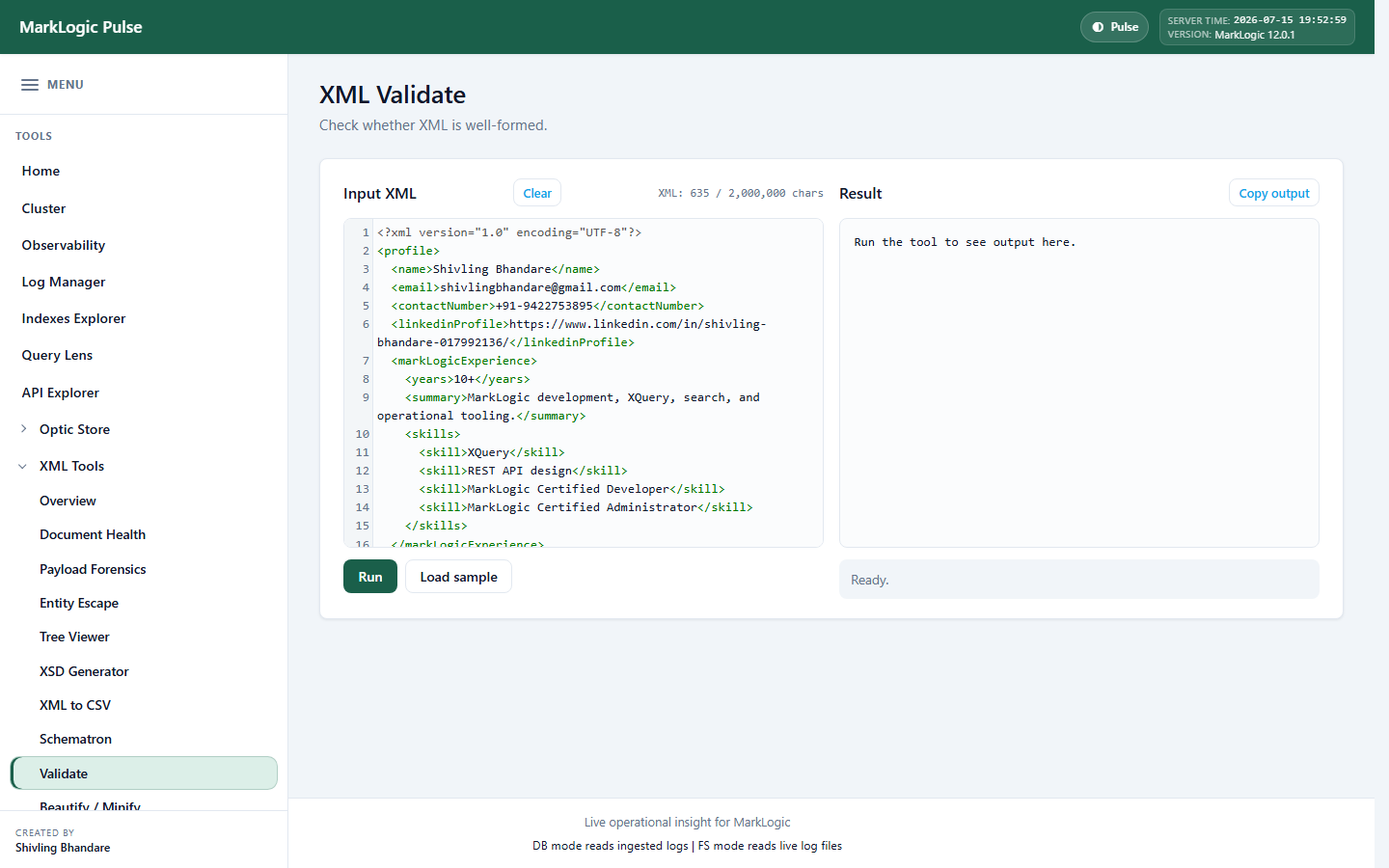 Validate XML