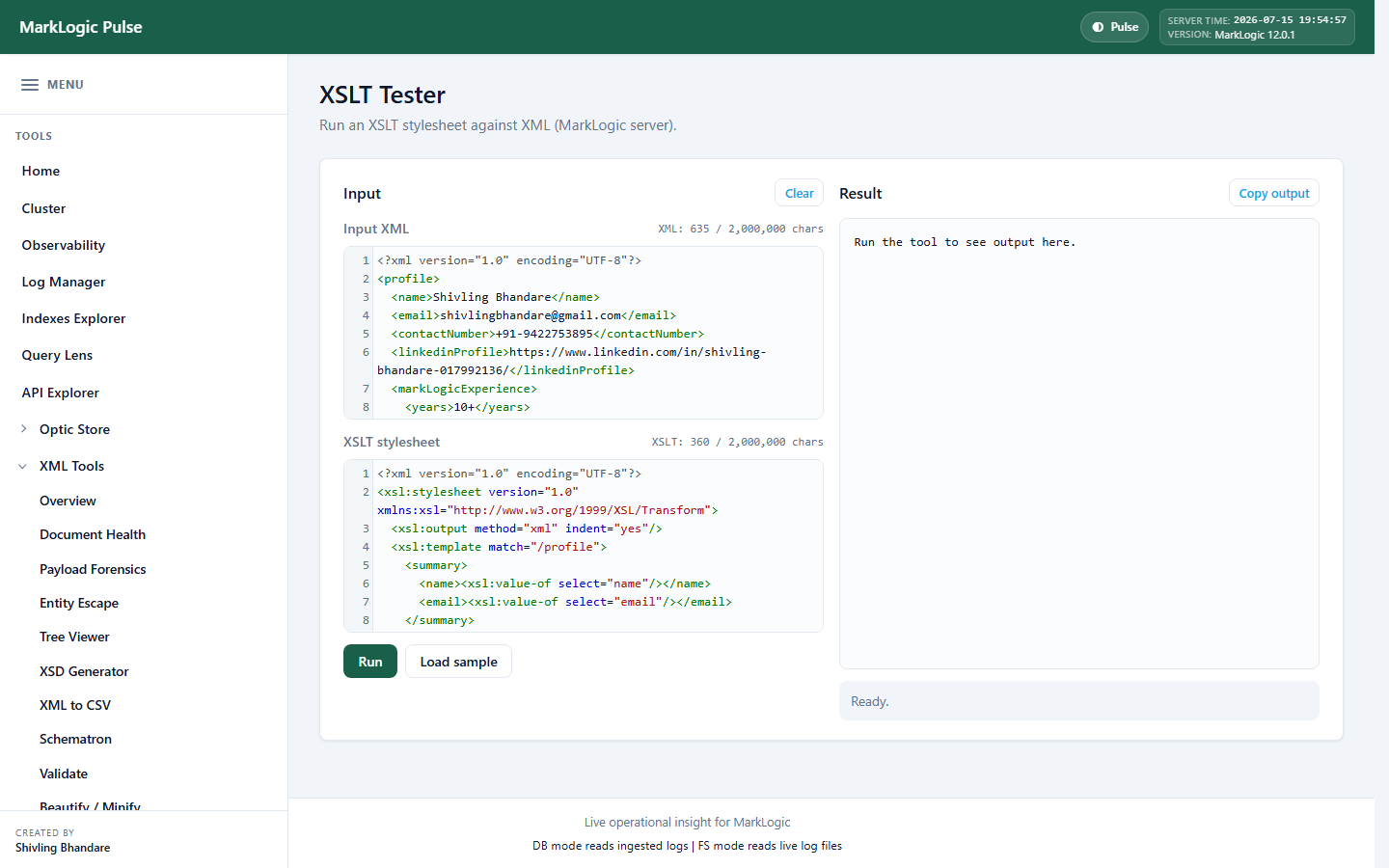 XSLT Tester